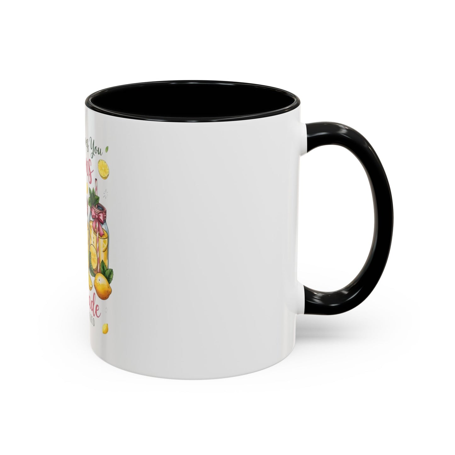 When Life Gives You Lemons Lemonade Accent Coffee Mug – Fresh Squeezed Citrus Gift