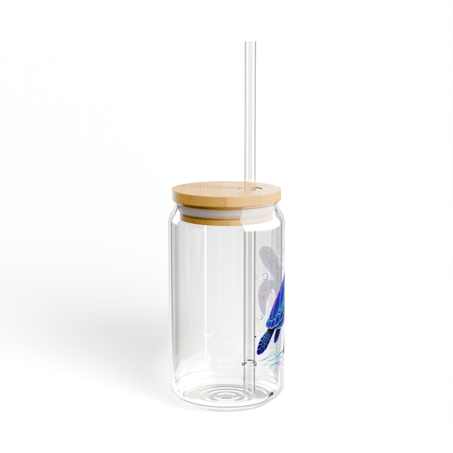 Sea Turtle Sipper Glass - 16oz Insulated Eco Straw Tumbler
