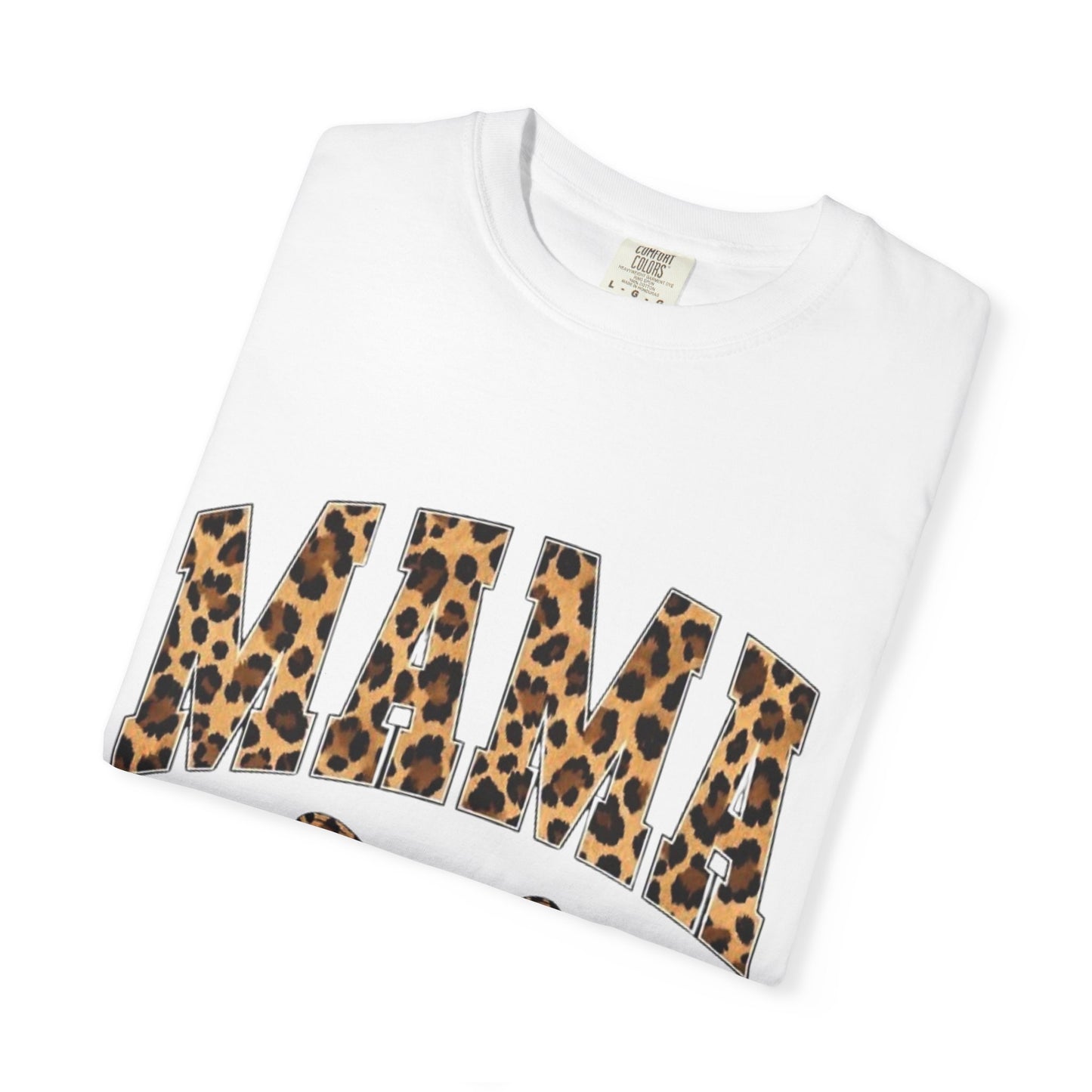 Mama Leopard Print T-Shirt — Cheeta Bow Graphic Tee for Moms