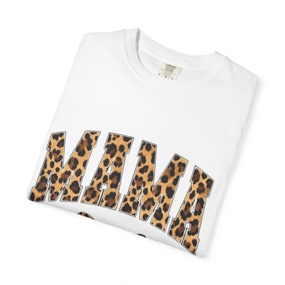Mama Leopard Print T-Shirt — Cheeta Bow Graphic Tee for Moms
