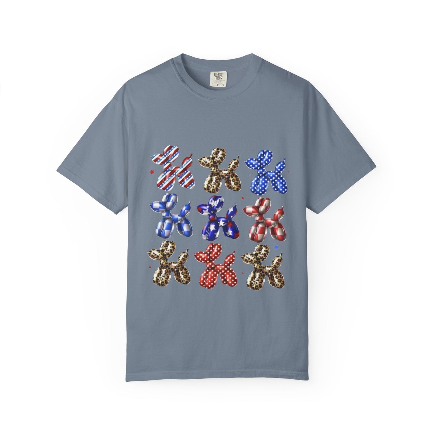 Patriotic Balloon Dog Graphic T-Shirt