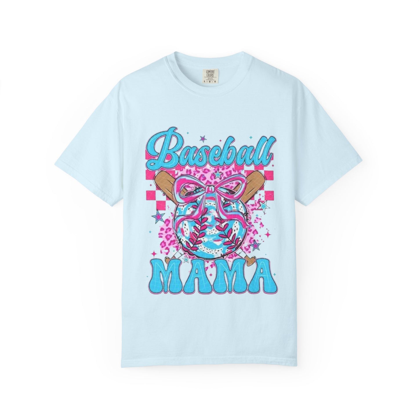 Baseball Mama T-Shirt — Pink & Blue Graphic Tee