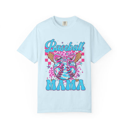 Baseball Mama T-Shirt — Pink & Blue Graphic Tee