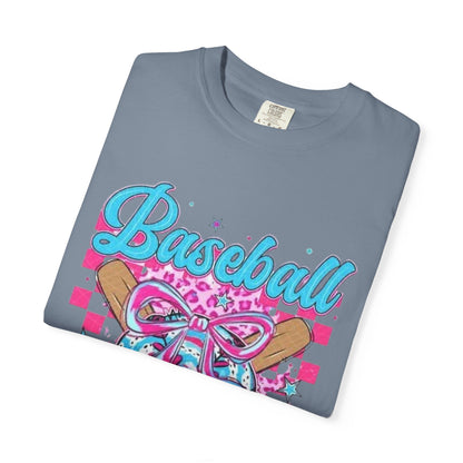 Baseball Mama T-Shirt — Pink & Blue Graphic Tee