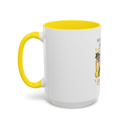 When Life Gives You Lemons Lemonade Accent Coffee Mug – Fresh Squeezed Citrus Gift