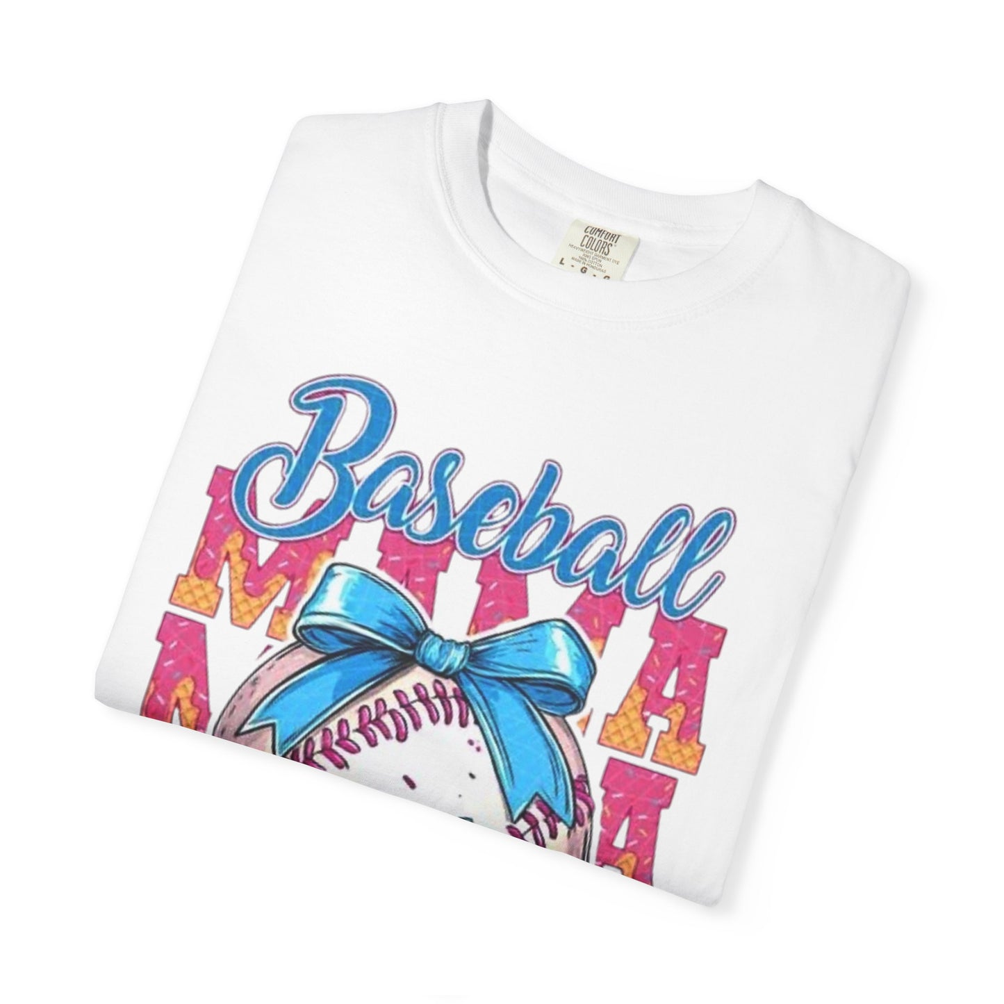 Baseball Mama T-Shirt — Cute Drip Baseball Design with Bow