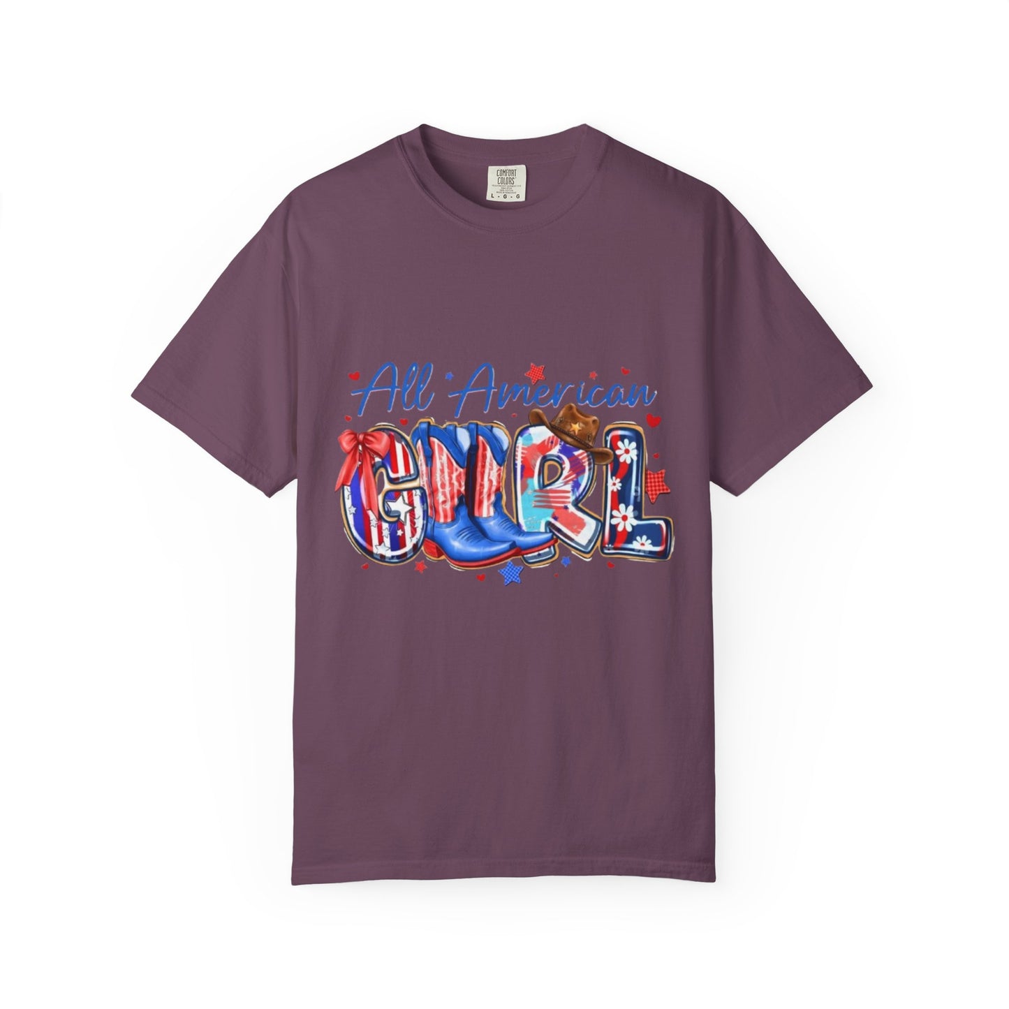 All American Girl T-Shirt – Patriotic 4th of July Graphic Tee