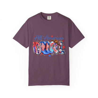 All American Girl T-Shirt – Patriotic 4th of July Graphic Tee