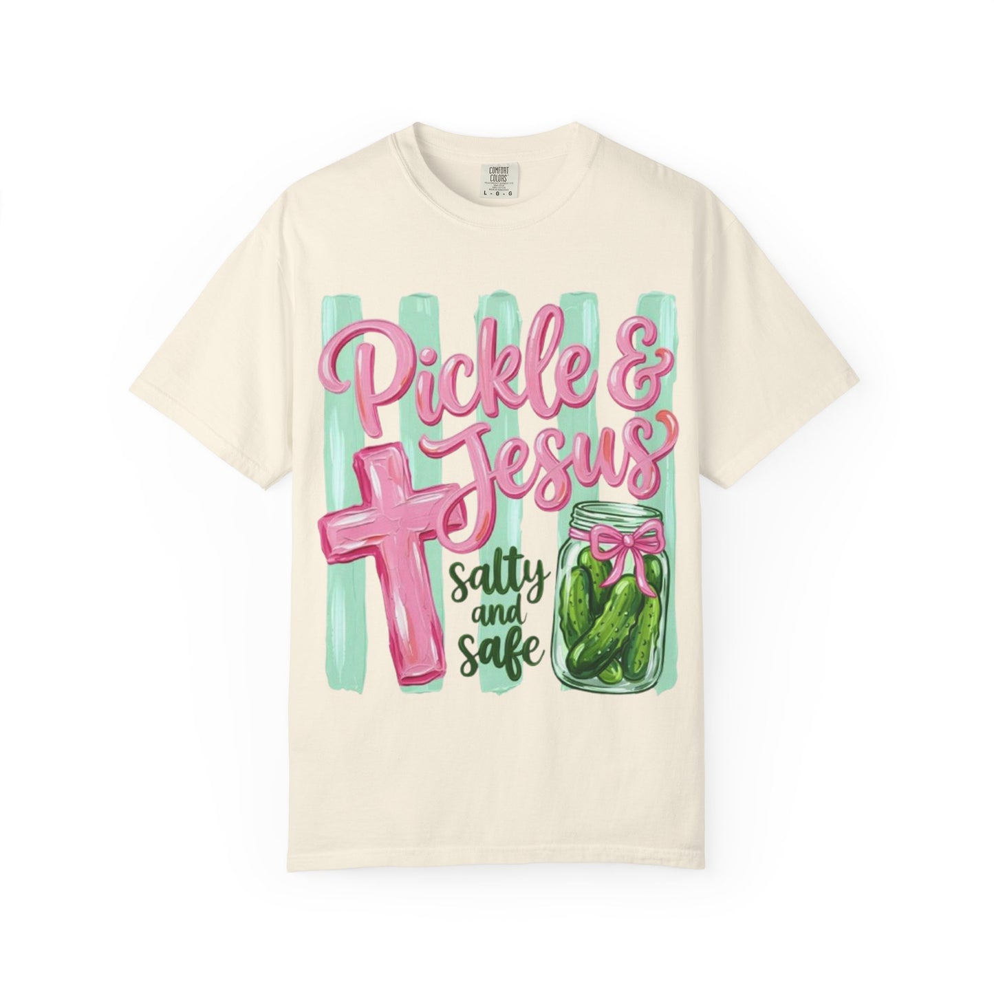 Pickle & Jesus T‑Shirt — Salty and Safe Christian Graphic Tee