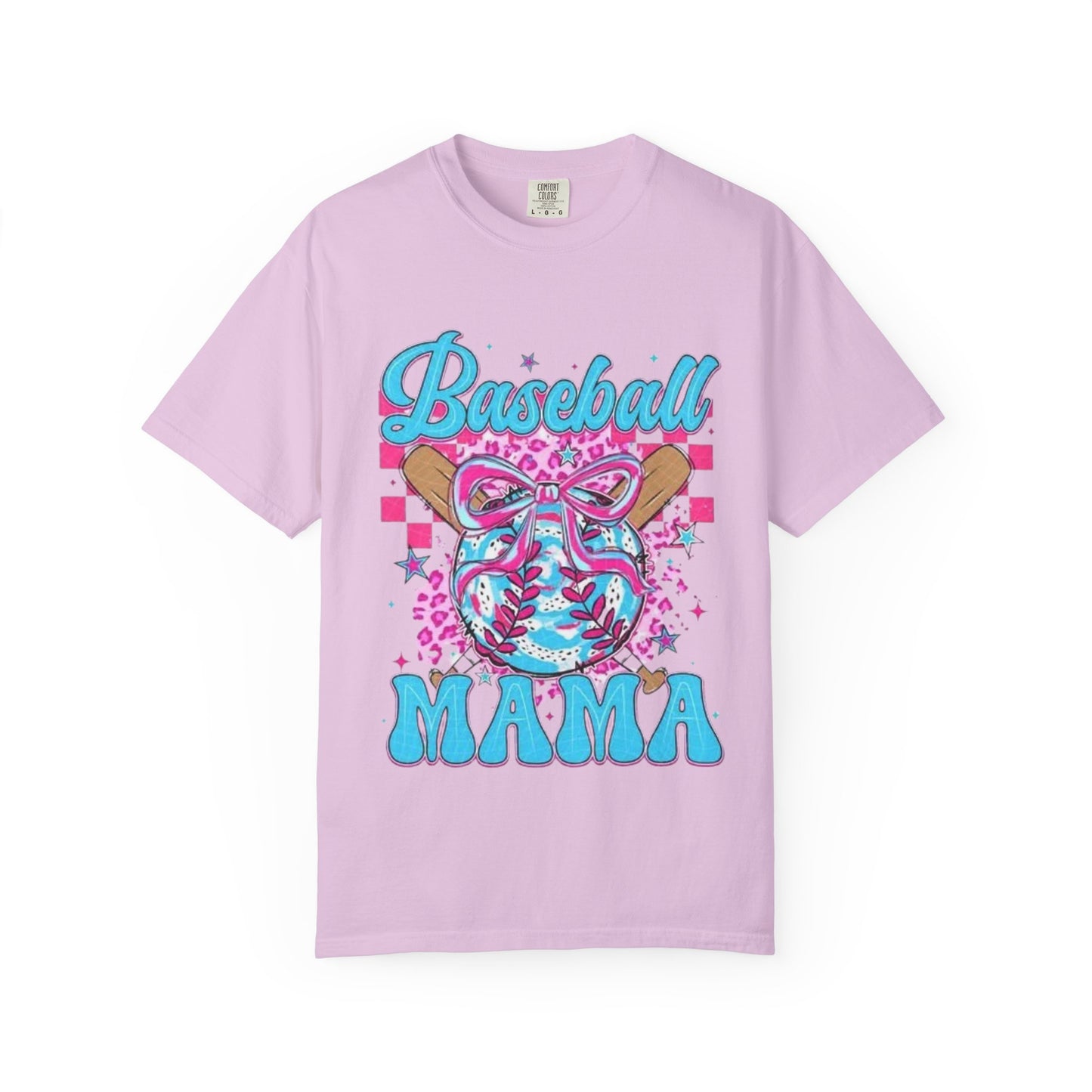 Baseball Mama T-Shirt — Pink & Blue Graphic Tee