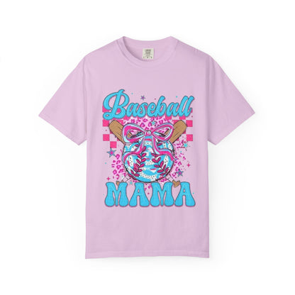 Baseball Mama T-Shirt — Pink & Blue Graphic Tee