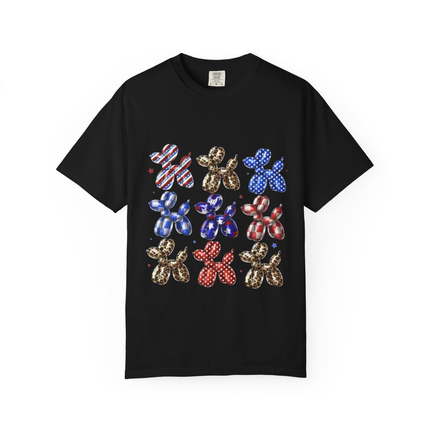 Patriotic Balloon Dog Graphic T-Shirt