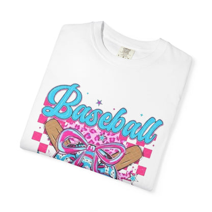 Baseball Mama T-Shirt — Pink & Blue Graphic Tee