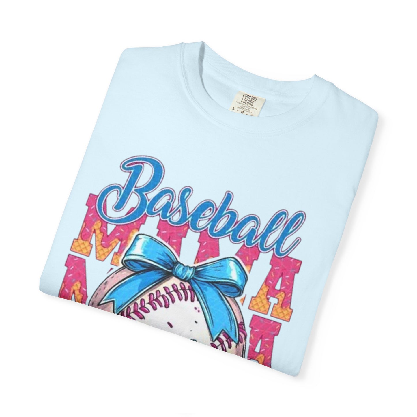 Baseball Mama T-Shirt — Cute Drip Baseball Design with Bow