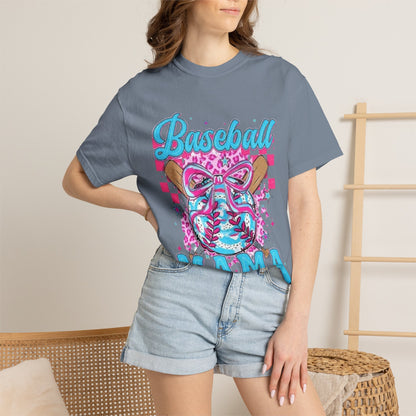 Baseball Mama T-Shirt — Pink & Blue Graphic Tee