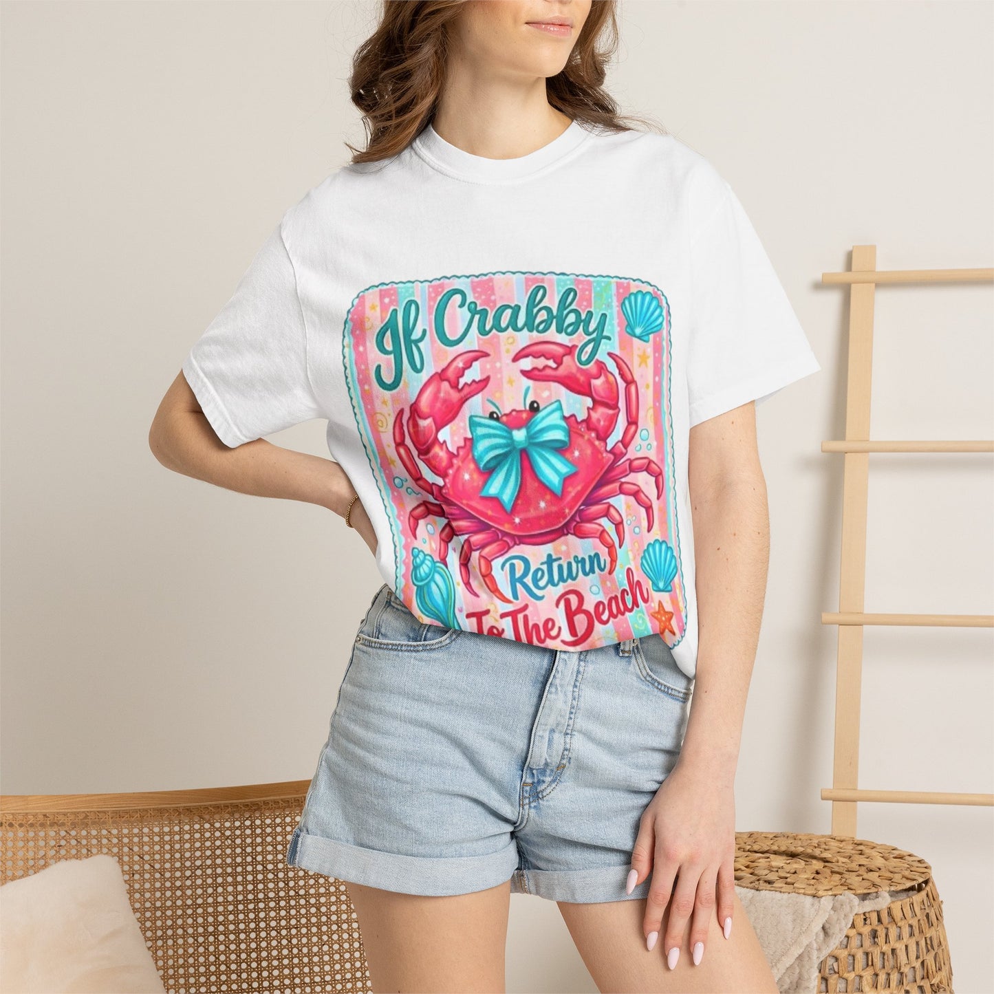 Crabby Beach T-Shirt — "If Crabby Return To The Beach"