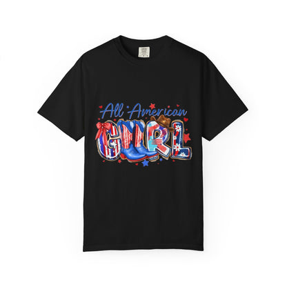 All American Girl T-Shirt – Patriotic 4th of July Graphic Tee