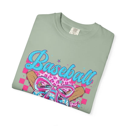 Baseball Mama T-Shirt — Pink & Blue Graphic Tee