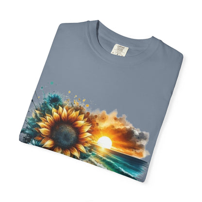 Sunflower Sea Turtle Sunset T-Shirt