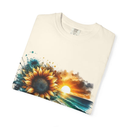 Sunflower Sea Turtle Sunset T-Shirt