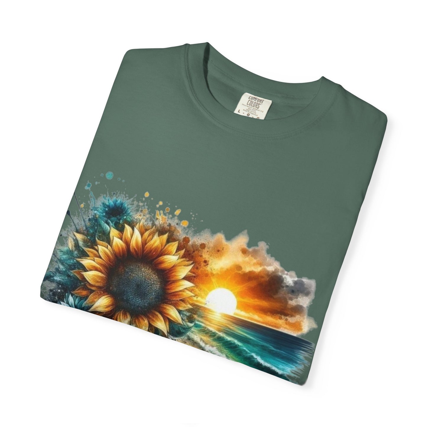Sunflower Sea Turtle Sunset T-Shirt