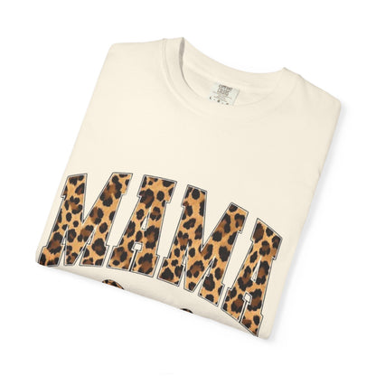 Mama Leopard Print T-Shirt — Cheeta Bow Graphic Tee for Moms