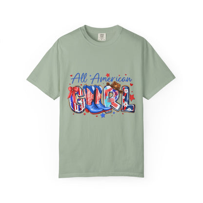 All American Girl T-Shirt – Patriotic 4th of July Graphic Tee