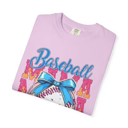 Baseball Mama T-Shirt — Cute Drip Baseball Design with Bow