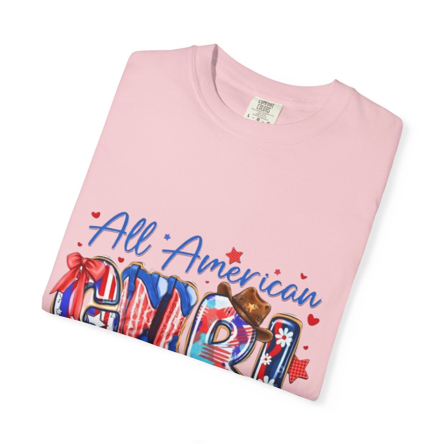 All American Girl T-Shirt – Patriotic 4th of July Graphic Tee