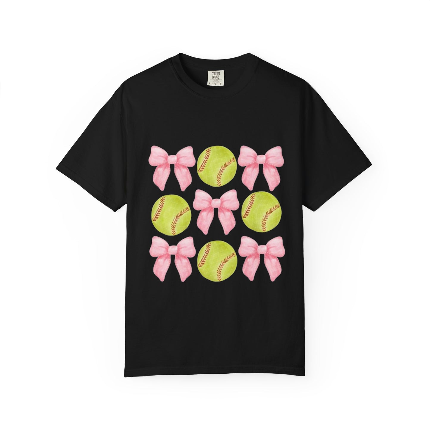 Softball & Pink Bows T-Shirt