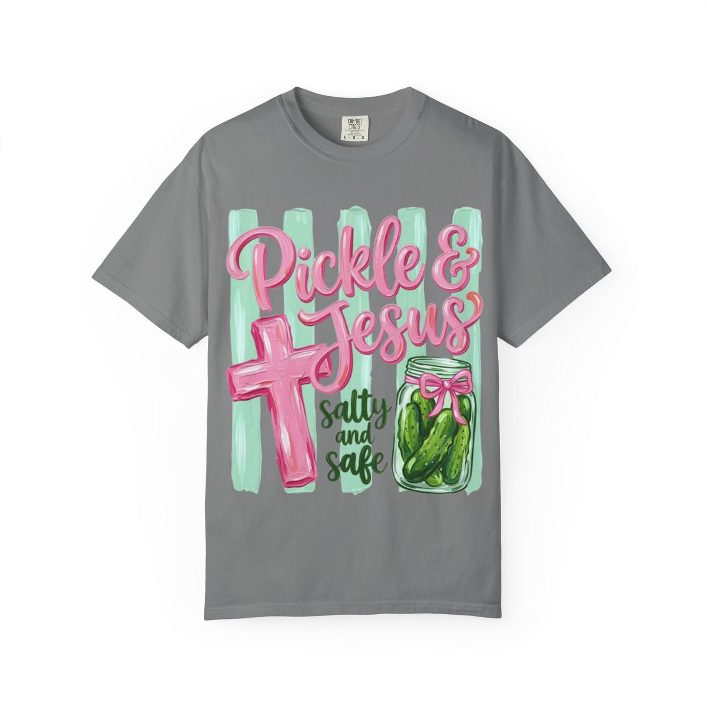 Pickle & Jesus T‑Shirt — Salty and Safe Christian Graphic Tee