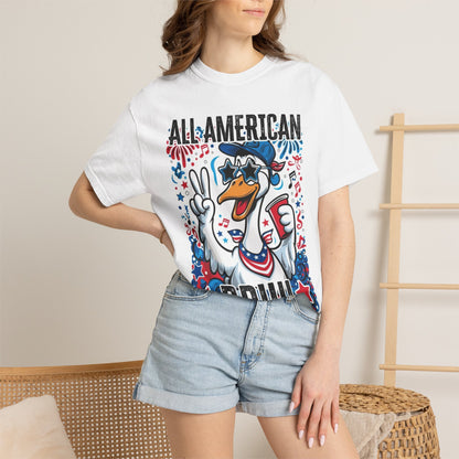 All American Bruh Duck Graphic T-Shirt — Patriotic 4th of July Tee