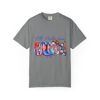 All American Girl T-Shirt – Patriotic 4th of July Graphic Tee