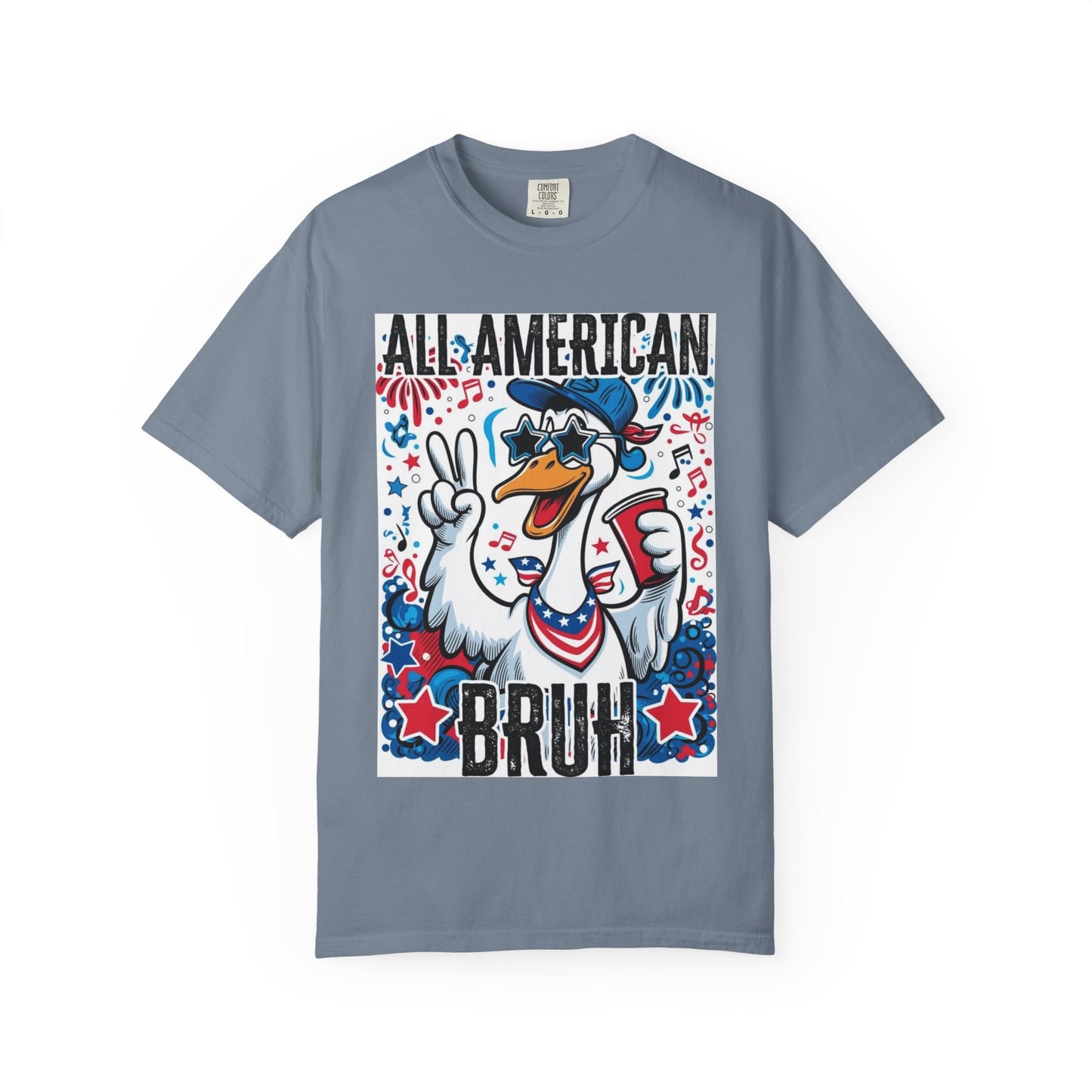 All American Bruh Duck Graphic T-Shirt — Patriotic 4th of July Tee
