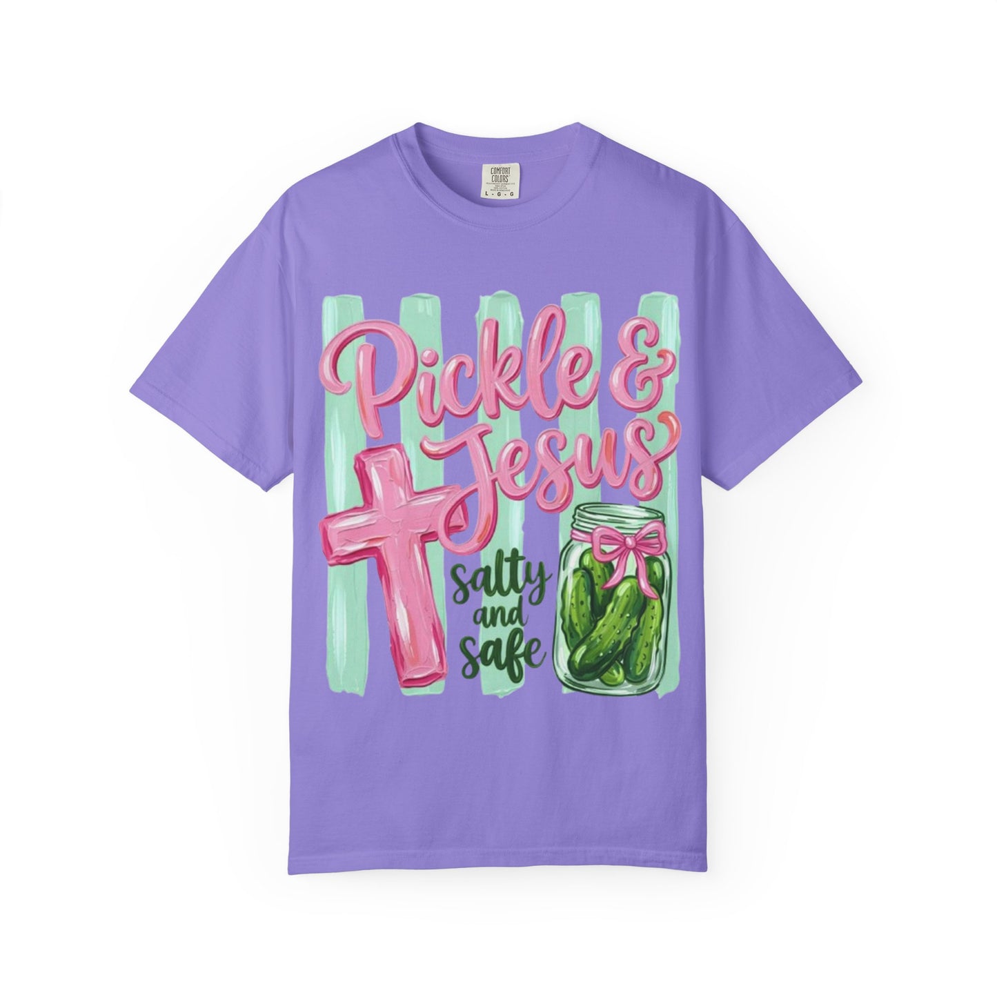 Pickle & Jesus T‑Shirt — Salty and Safe Christian Graphic Tee