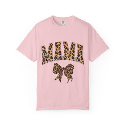 Mama Leopard Print T-Shirt — Cheeta Bow Graphic Tee for Moms