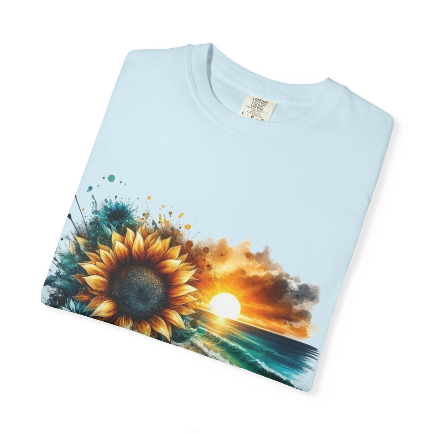 Sunflower Sea Turtle Sunset T-Shirt