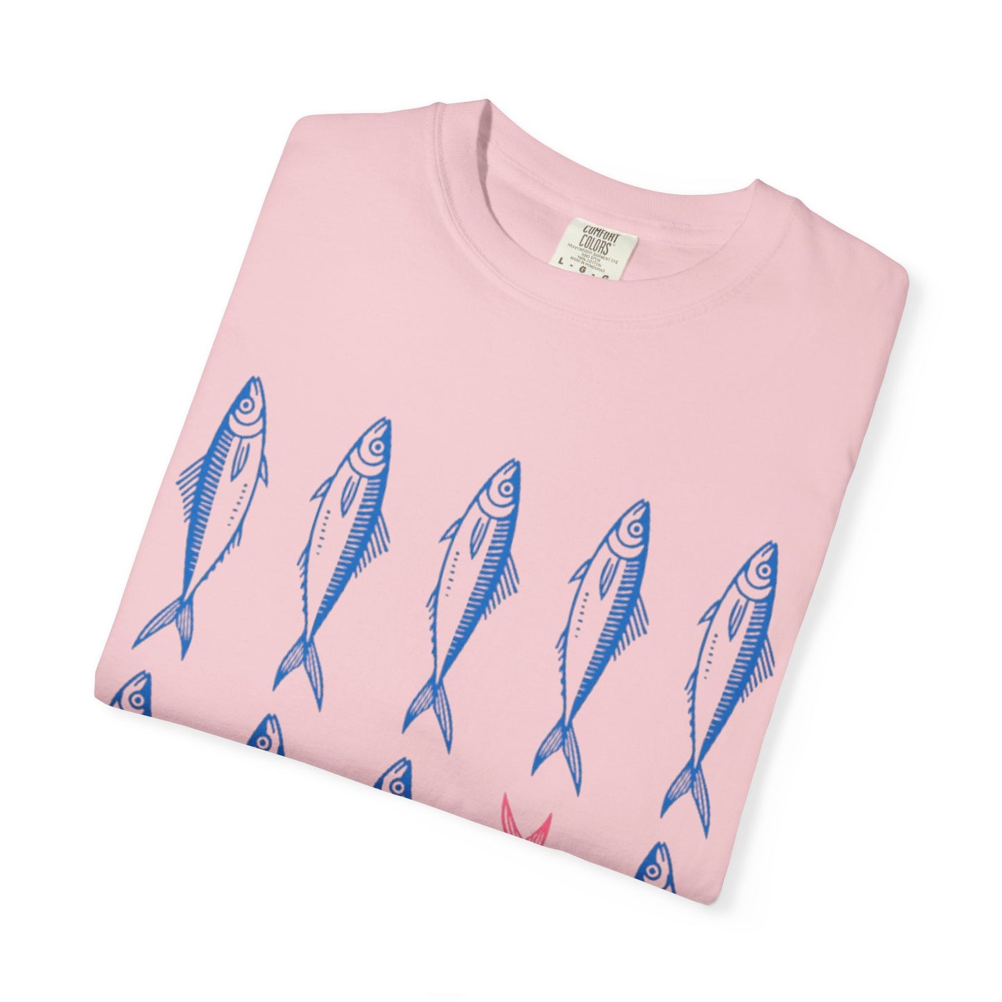 T-Shirt “Rules Are for Losers” Mackerel Print —