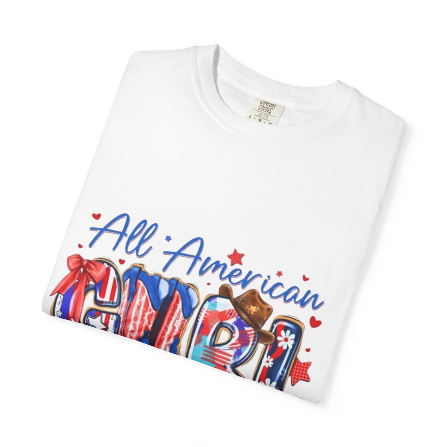 All American Girl T-Shirt – Patriotic 4th of July Graphic Tee