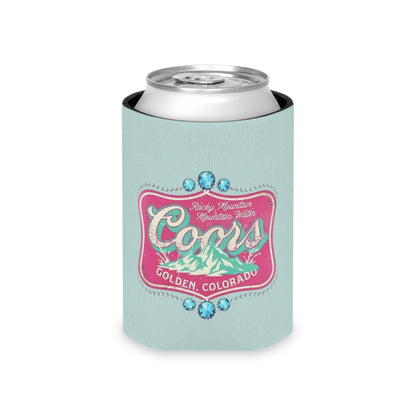 Can Cooler — Coors Golden, Colorado Retro Mountain Logo Koozie