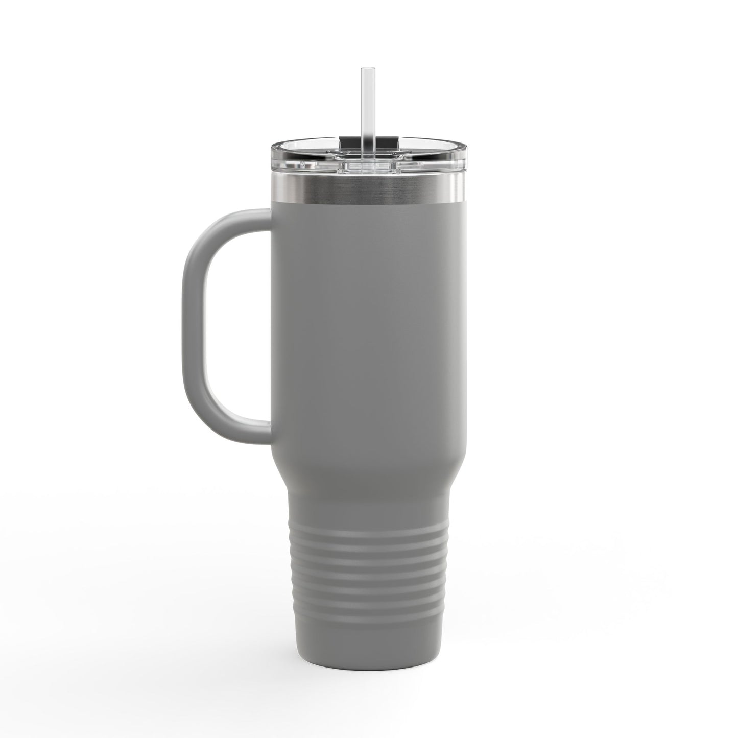 40oz Insulated Travel Mug — Funny Floral Chicken "I May Look Calm..." Design