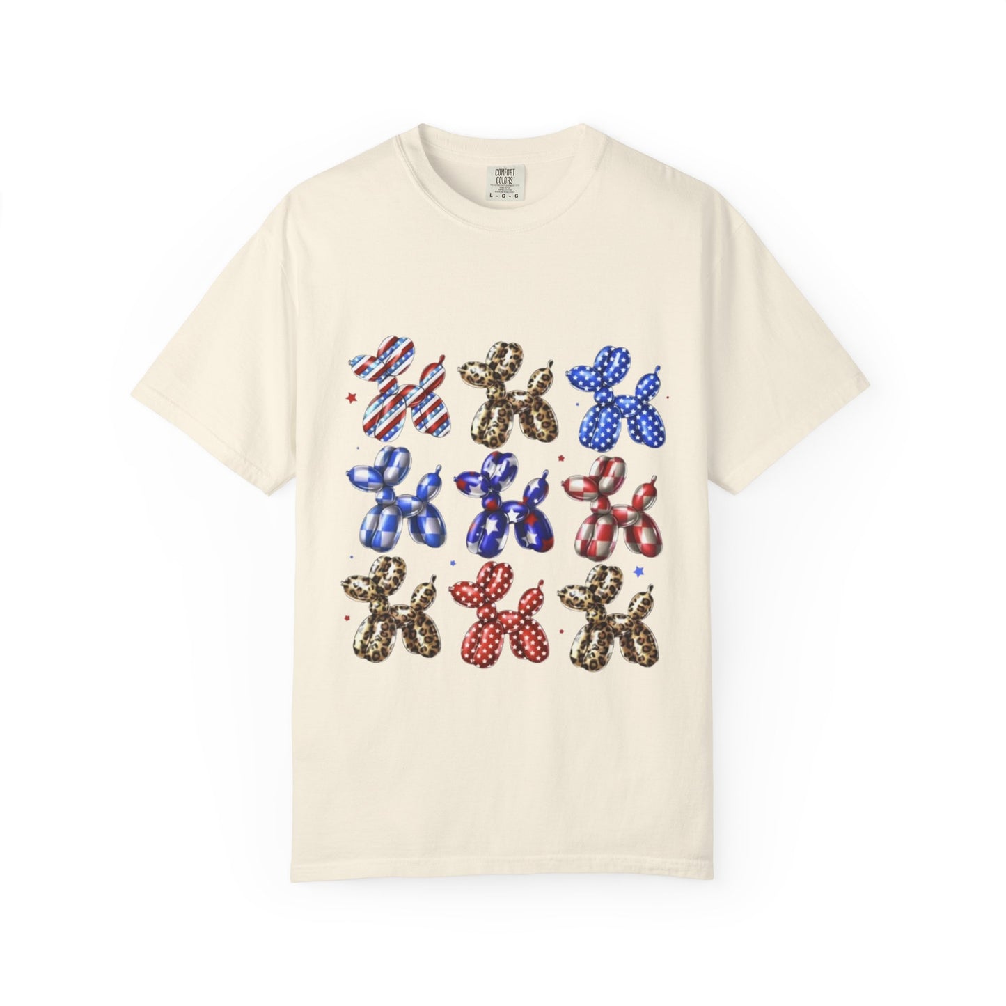 Patriotic Balloon Dog Graphic T-Shirt