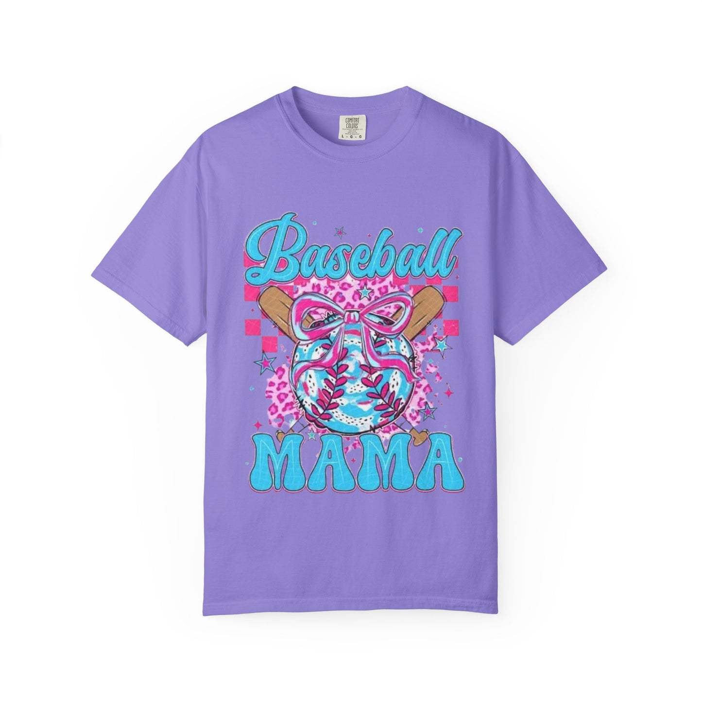 Baseball Mama T-Shirt — Pink & Blue Graphic Tee