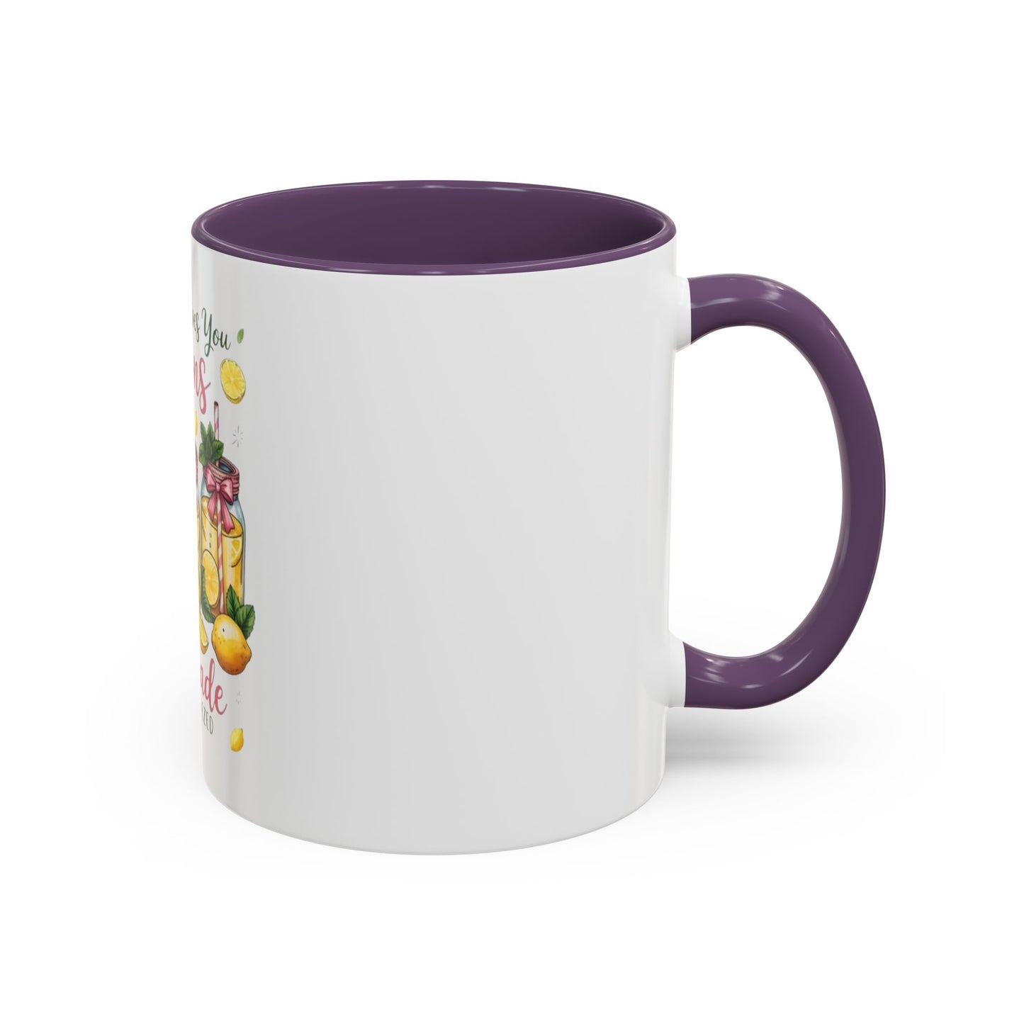 When Life Gives You Lemons Lemonade Accent Coffee Mug – Fresh Squeezed Citrus Gift