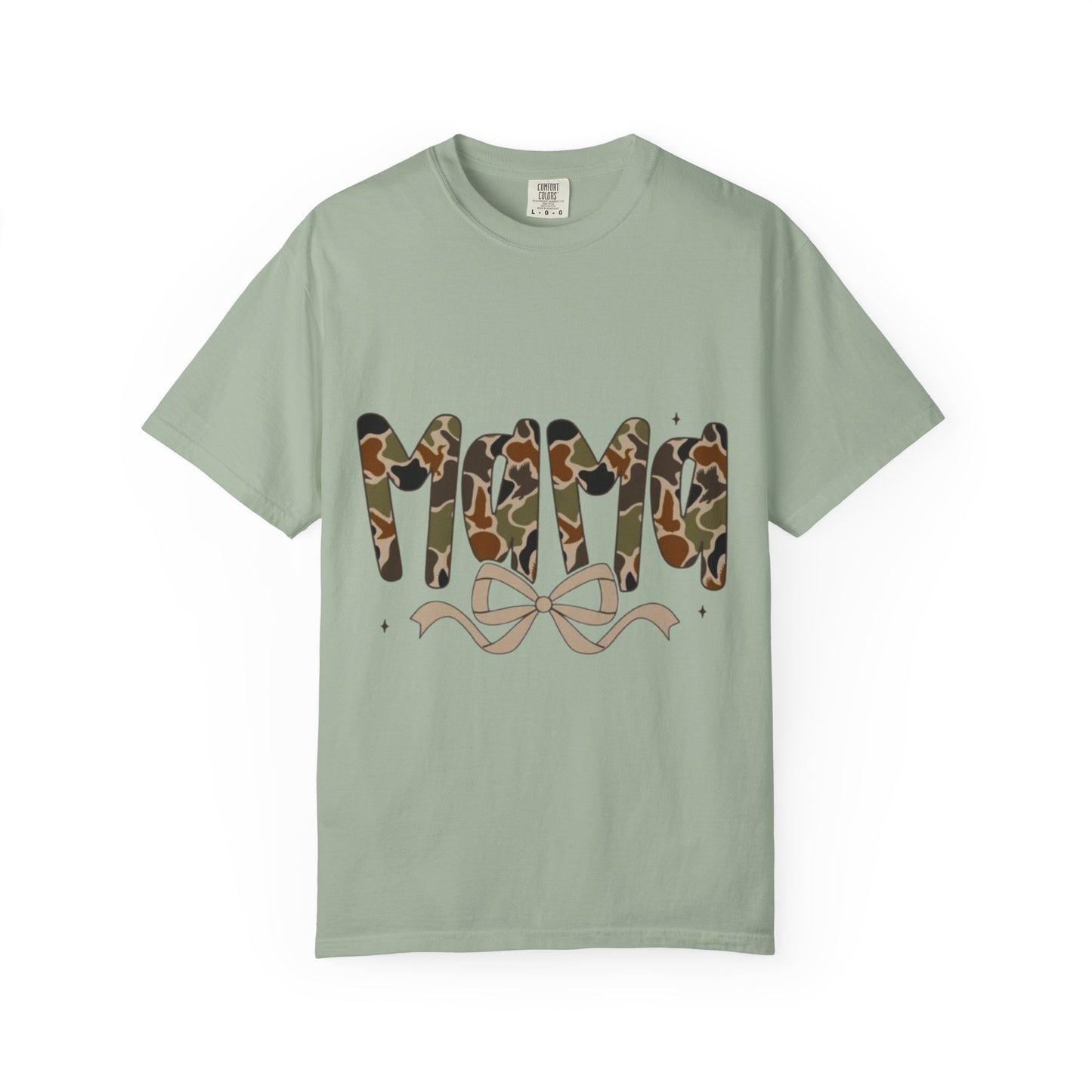 Mama Camo Bow T-Shirt — Military Print Mom Tee for Mother's Day & Everyday