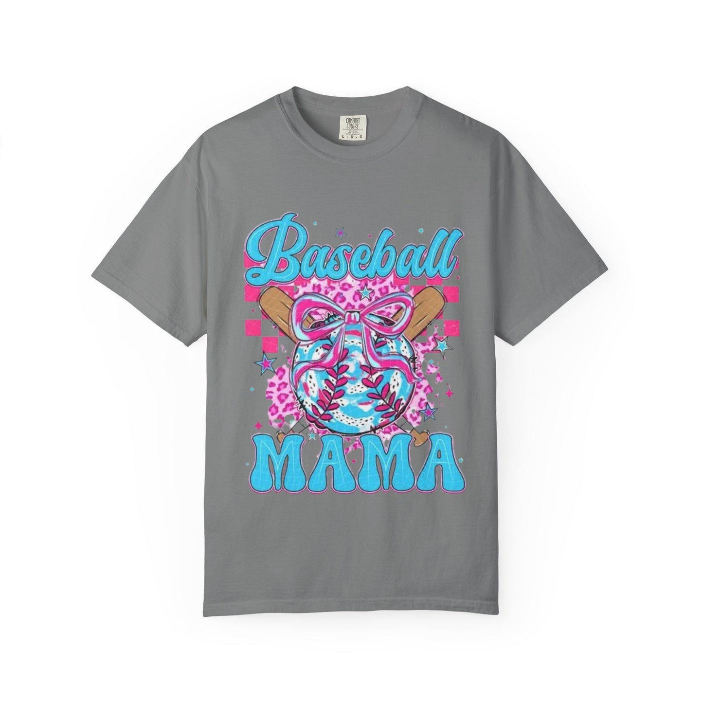 Baseball Mama T-Shirt — Pink & Blue Graphic Tee