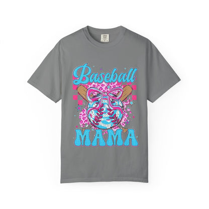 Baseball Mama T-Shirt — Pink & Blue Graphic Tee