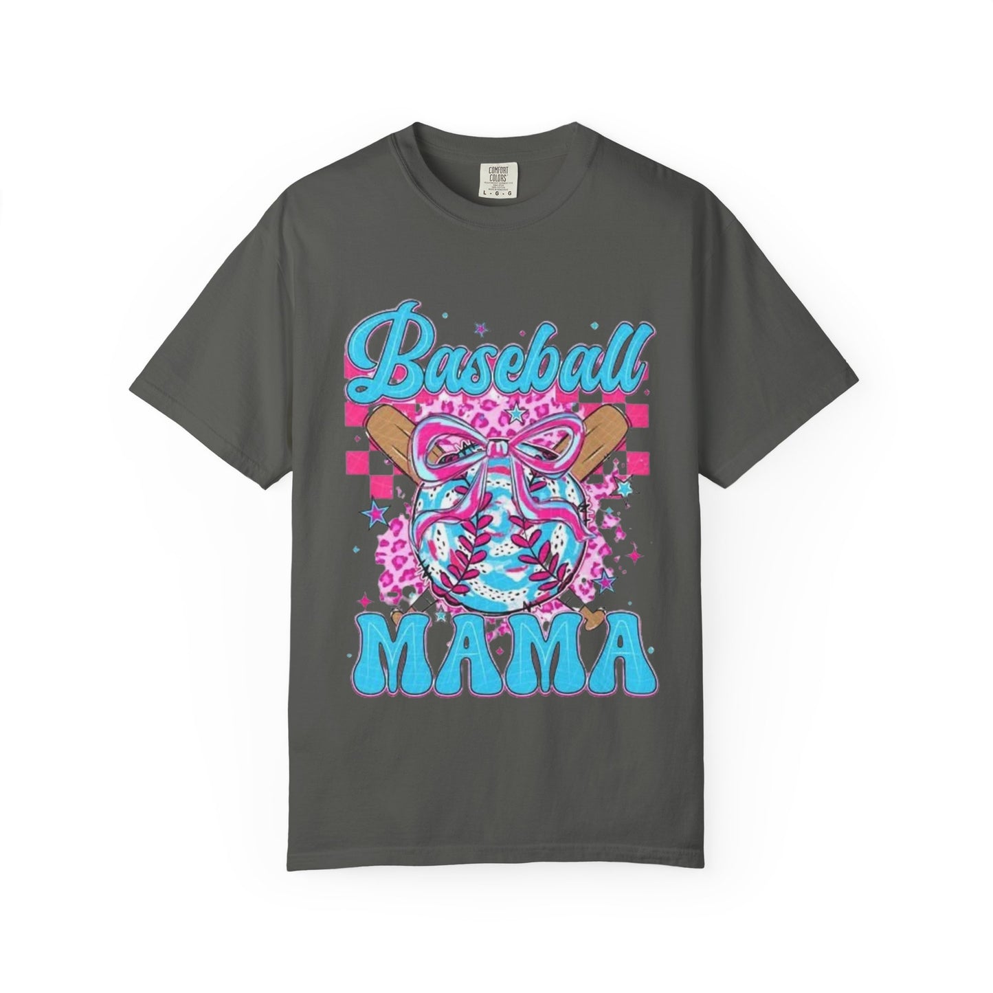 Baseball Mama T-Shirt — Pink & Blue Graphic Tee