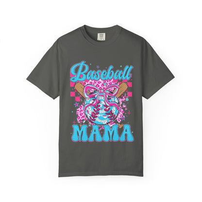Baseball Mama T-Shirt — Pink & Blue Graphic Tee