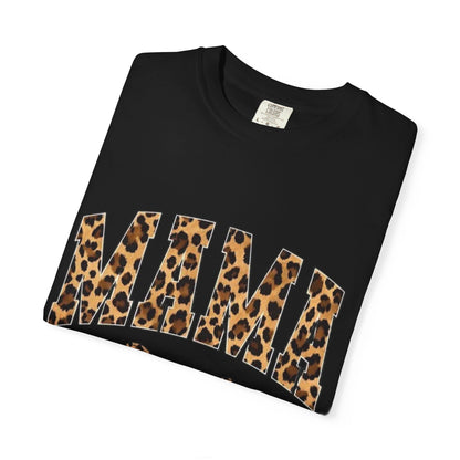 Mama Leopard Print T-Shirt — Cheeta Bow Graphic Tee for Moms